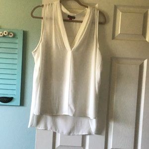 Vince Camuto white sleeveless blouse